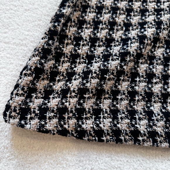 Primark Black & Beige Tweed V Neck Dress - Picture 4 of 8